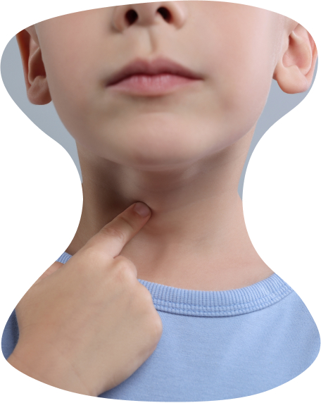 A teen boy self-examines for congenital hypothyroidism.